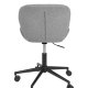ZUIVER OMG kontorstol, hydejusterbar, med hjul - gr polyester og sort metall