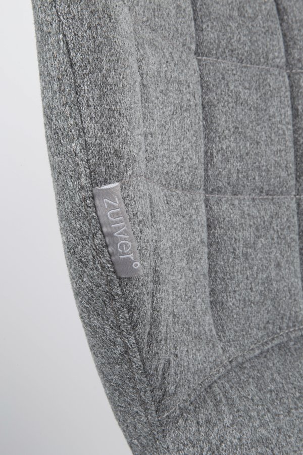 ZUIVER OMG kontorstol, hydejusterbar, med hjul - gr polyester og sort metall