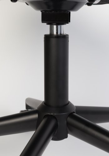 ZUIVER OMG kontorstol, hydejusterbar, med hjul - gr polyester og sort metall