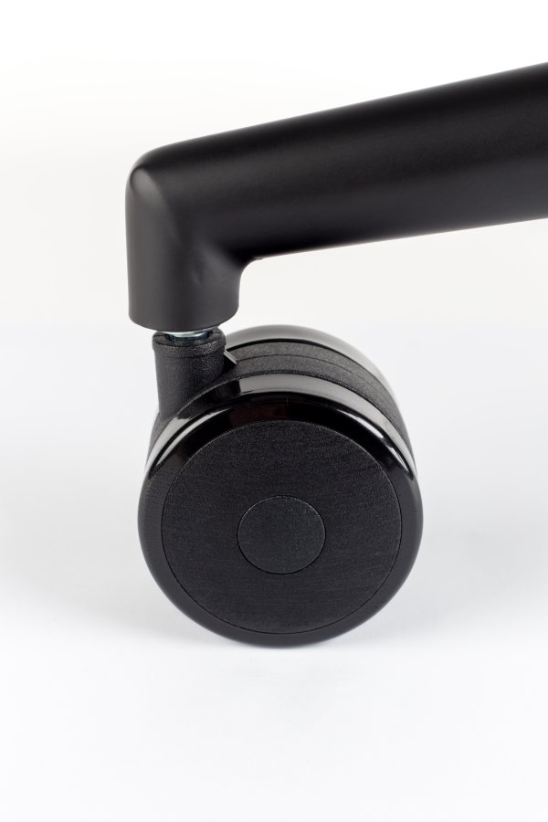 ZUIVER OMG kontorstol, hydejusterbar, med hjul - gr polyester og sort metall