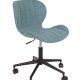 ZUIVER OMG kontorstol, hydejusterbar, med hjul - bl polyester og sort metall