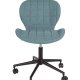 ZUIVER OMG kontorstol, hydejusterbar, med hjul - bl polyester og sort metall