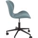 ZUIVER OMG kontorstol, hydejusterbar, med hjul - bl polyester og sort metall