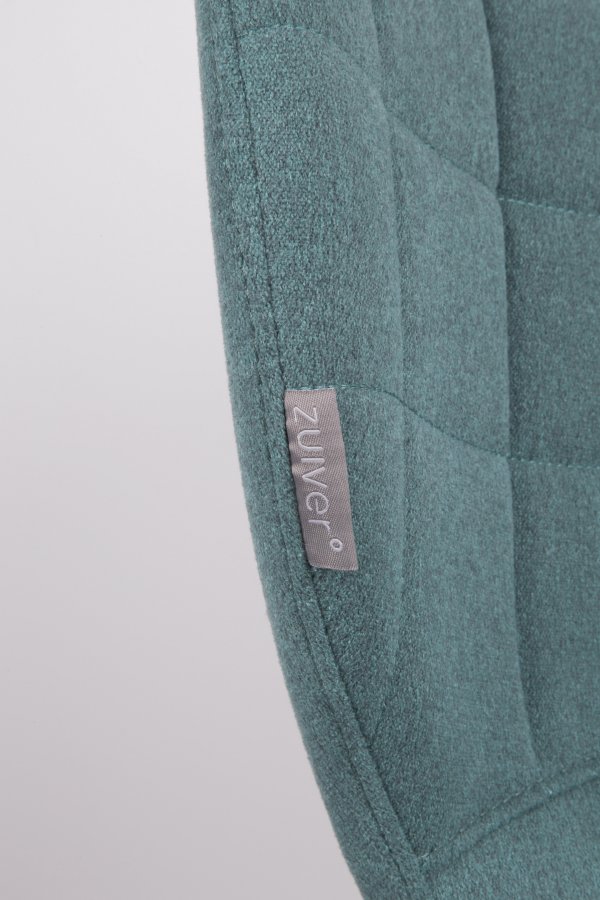 ZUIVER OMG kontorstol, hydejusterbar, med hjul - bl polyester og sort metall