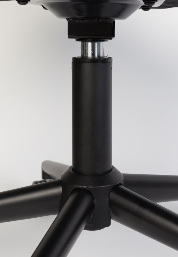 ZUIVER OMG kontorstol, hydejusterbar, med hjul - bl polyester og sort metall