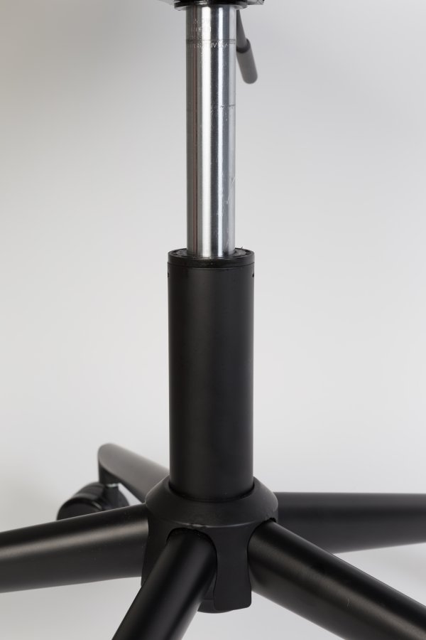 ZUIVER OMG kontorstol, hydejusterbar, med hjul - bl polyester og sort metall