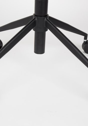 ZUIVER Doulton kontorsstol, justerbar i höjdled, med armstöd och hjul - vintage brun PU och svart polyester