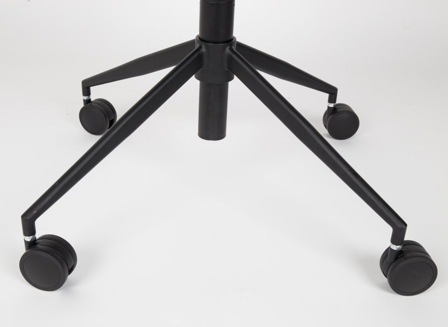 ZUIVER Doulton kontorsstol, justerbar i höjdled, med armstöd och hjul - vintage brun PU och svart polyester