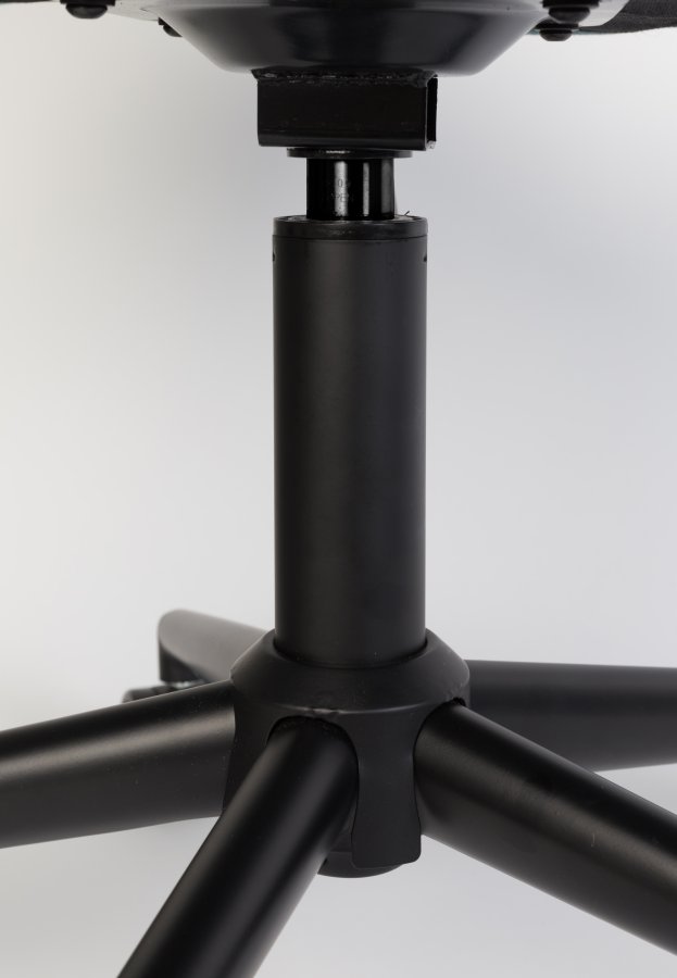 ZUIVER OMG LL kontorstol, hydejusterbar, med hjul - brun PU og sort metall