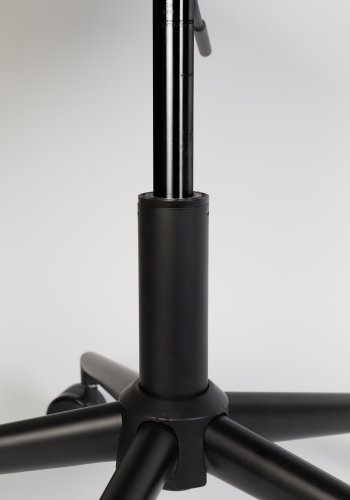 ZUIVER OMG LL kontorstol, hydejusterbar, med hjul - brun PU og sort metall