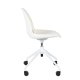 ZUIVER Albert Kuip kontorstol, m hjul - hvit polyester og hvit aluminium