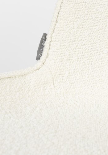 ZUIVER Albert Kuip kontorstol, m hjul - hvit polyester og hvit aluminium