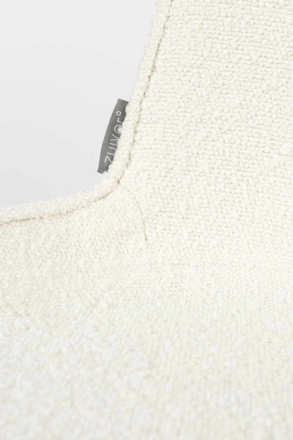 ZUIVER Albert Kuip kontorstol, m hjul - hvit polyester og hvit aluminium