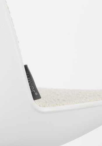 ZUIVER Albert Kuip kontorstol, m hjul - hvit polyester og hvit aluminium