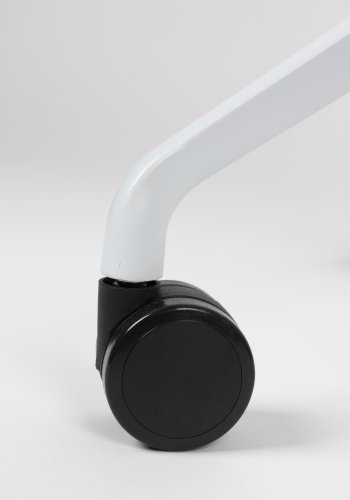 ZUIVER Albert Kuip kontorstol, m hjul - hvit polyester og hvit aluminium