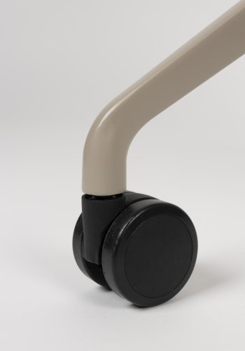 ZUIVER Albert Kuip kontorstol, m hjul - taupe polyester og taupe aluminium