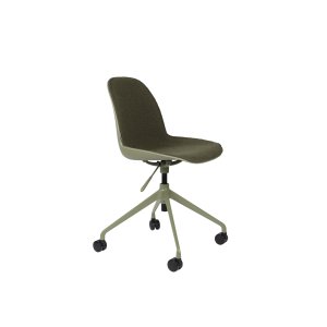 ZUIVER Albert Kuip kontorstol, m hjul - grnn polyester og grnn aluminium