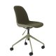ZUIVER Albert Kuip kontorstol, m hjul - grnn polyester og grnn aluminium