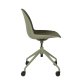 ZUIVER Albert Kuip kontorstol, m hjul - grnn polyester og grnn aluminium