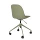 ZUIVER Albert Kuip kontorstol, m hjul - grnn polyester og grnn aluminium