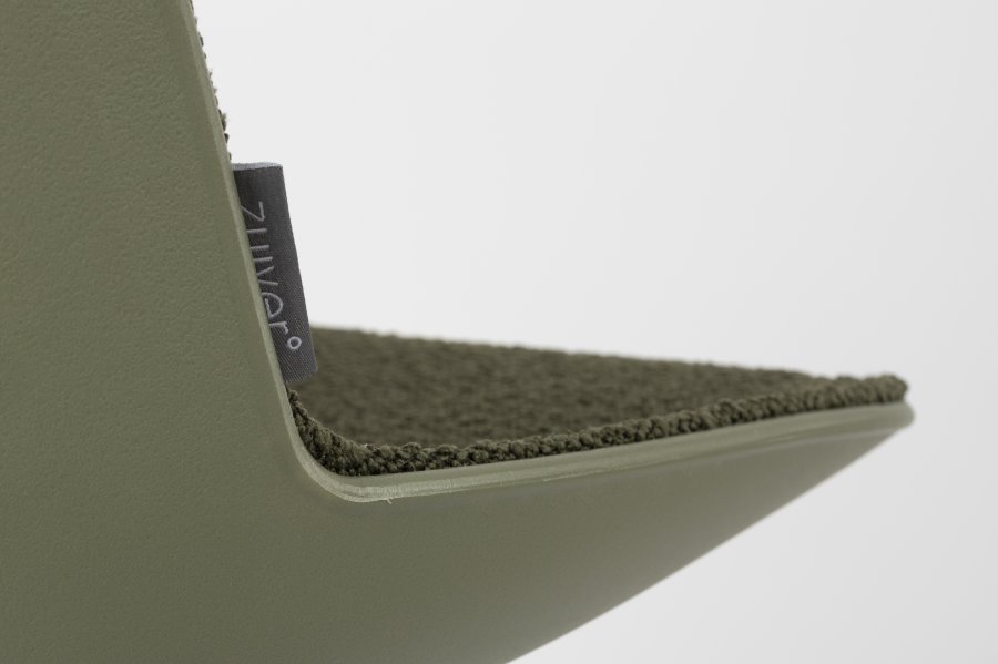 ZUIVER Albert Kuip kontorstol, m hjul - grnn polyester og grnn aluminium