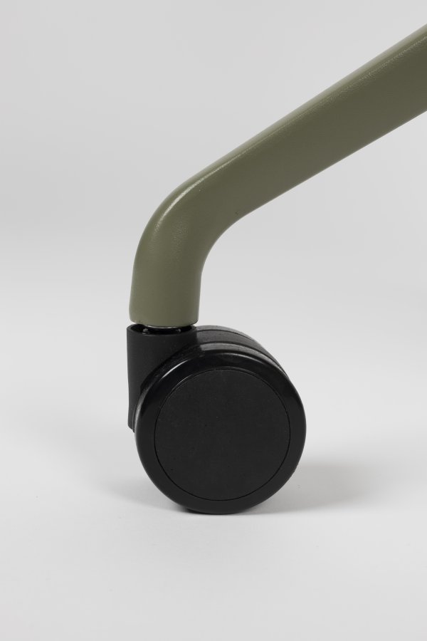 ZUIVER Albert Kuip kontorstol, m hjul - grnn polyester og grnn aluminium