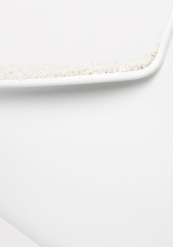 ZUIVER Albert Kuip Bürostuhl, mit Armlehnen und Rädern - weißes Polyester und weißes Aluminium