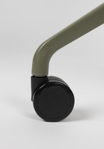 ZUIVER Albert Kuip kontorstol, med armlener og hjul - grnn polyester og grnn aluminium