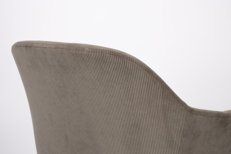 WHITE LABEL LIVING Junzo kontorstol, m. armln og hjul - gr fljl og stl