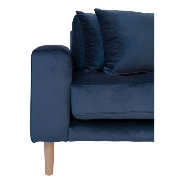 Lido sofa, m. hjrevendt chaiselong - mrkebl velour 
