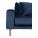 HOUSE NORDIC Lido sofa, med hyrevendt sjeselong - mrkebl velour 
