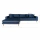 HOUSE NORDIC Lido sofa, med venstrevendt sjeselong - mrkebl velour 