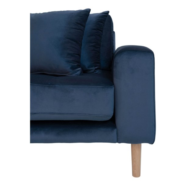 Lido sofa, m. venstrevendt chaiselong - mrkeblt velour 