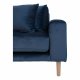 HOUSE NORDIC Lido sofa, med venstrevendt sjeselong - mrkebl velour 