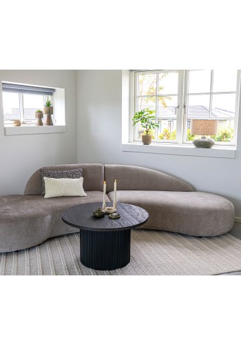 HOUSE NORDIC Sofa med 2 puter, chenille, natur, HN1256