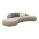 HOUSE NORDIC Sofa med 2 puter, chenille, natur, HN1256
