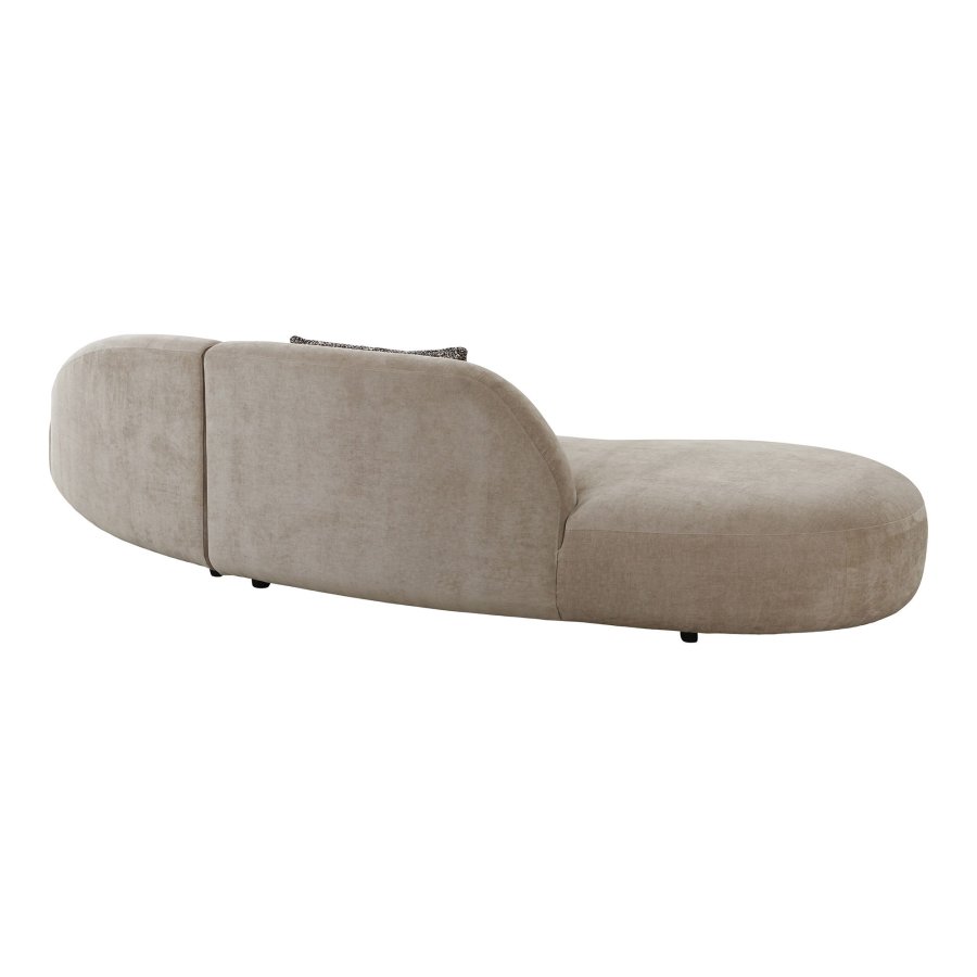 HOUSE NORDIC Sofa med 2 puter, chenille, natur, HN1256