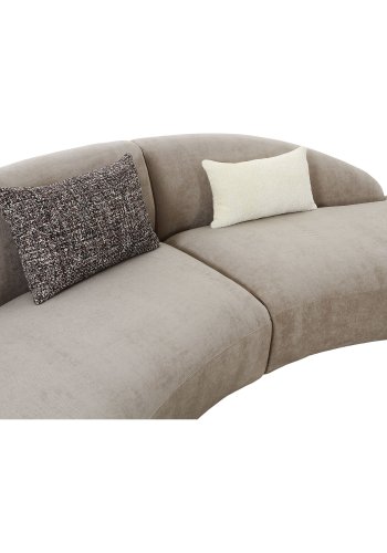 HOUSE NORDIC Sofa med 2 puter, chenille, natur, HN1256