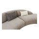 HOUSE NORDIC Sofa med 2 puter, chenille, natur, HN1256