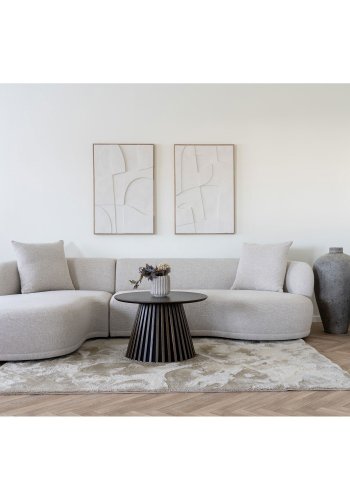 HOUSE NORDIC Kingston Sofa - Sofa med 2 puter, venstrevendt, natur, HN1295