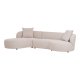 HOUSE NORDIC Kingston Sofa - Sofa med 2 puter, venstrevendt, natur, HN1295