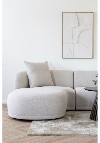 HOUSE NORDIC Kingston Sofa - Sofa med 2 puter, venstrevendt, natur, HN1295