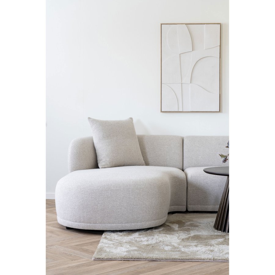HOUSE NORDIC Kingston Sofa - Sofa med 2 puter, venstrevendt, natur, HN1295