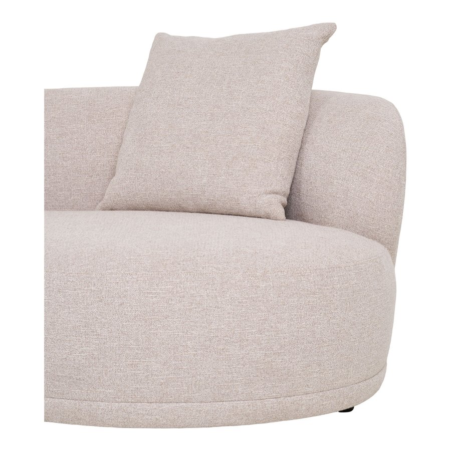 HOUSE NORDIC Kingston Sofa - Sofa med 2 puter, venstrevendt, natur, HN1295
