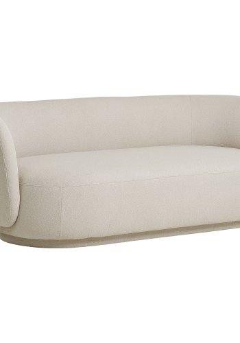 HOUSE NORDIC Mykonos 2,5-seters sofa - sandfarget polyesterstoff og metall