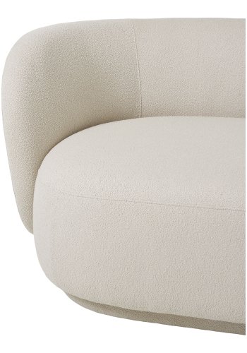 HOUSE NORDIC Mykonos 2,5-seters sofa - sandfarget polyesterstoff og metall