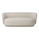 HOUSE NORDIC Mykonos 2,5-seters sofa - sandfarget polyesterstoff og metall