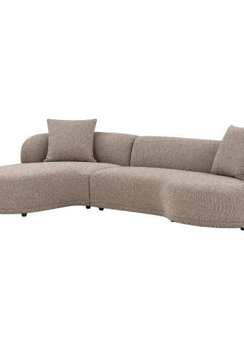HOUSE NORDIC Kingston Sofa - Sofa med 2 puter, venstrevendt, brun, HN1299