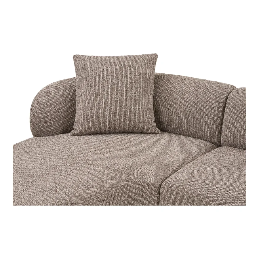 HOUSE NORDIC Kingston Sofa - Sofa med 2 puter, venstrevendt, brun, HN1299