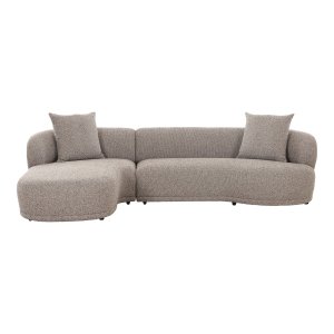 HOUSE NORDIC Kingston Soffa - Soffa med 2 kuddar, vnstervnd, brun, HN1299